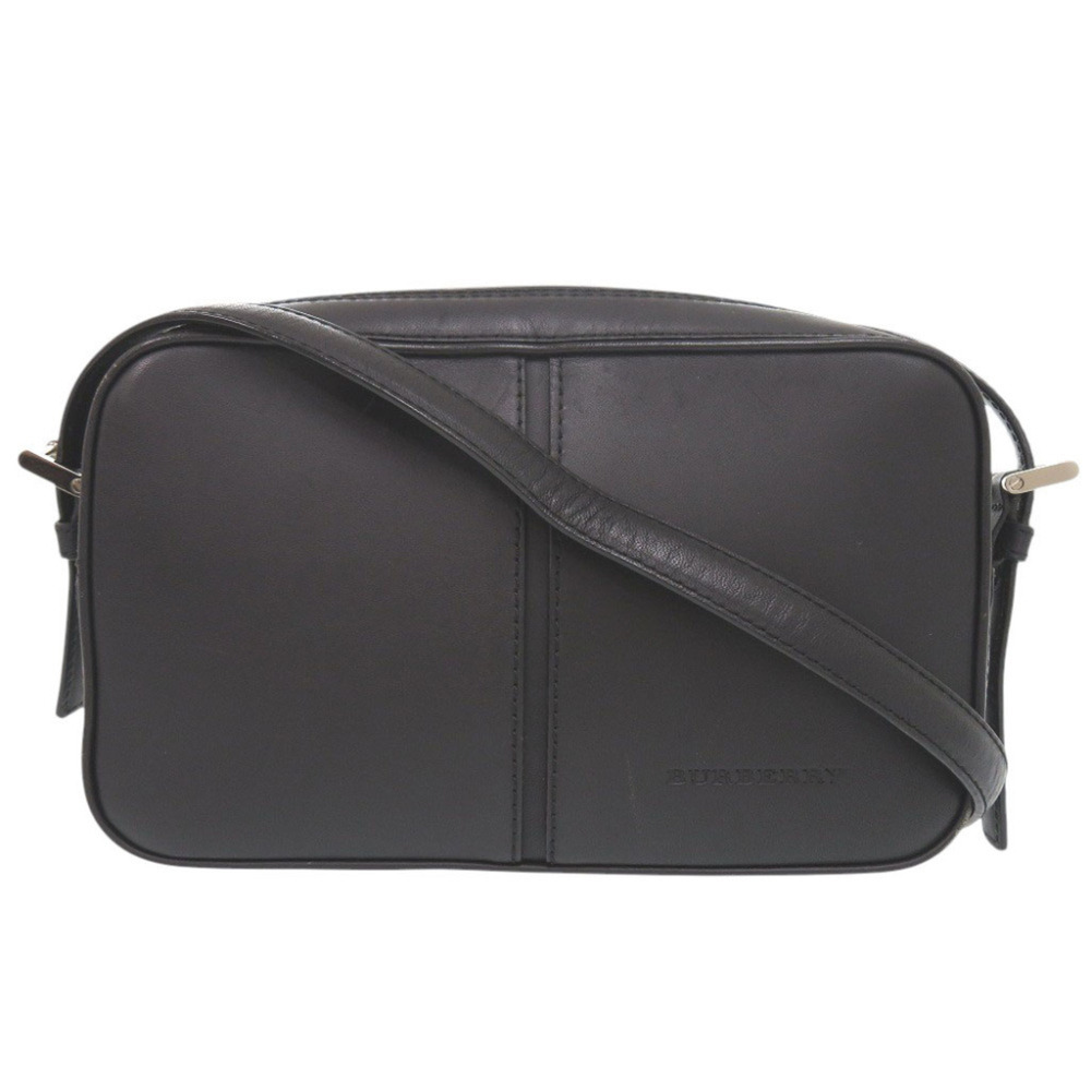 Burberry Logo Leather Black Shoulder Bag 0663BURBERRY